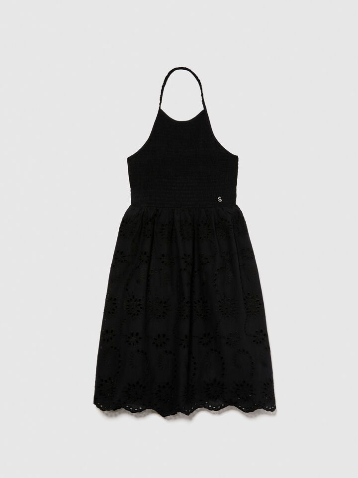 Embroidered dress - girls' dresses - Black | Sisley Young image number 1